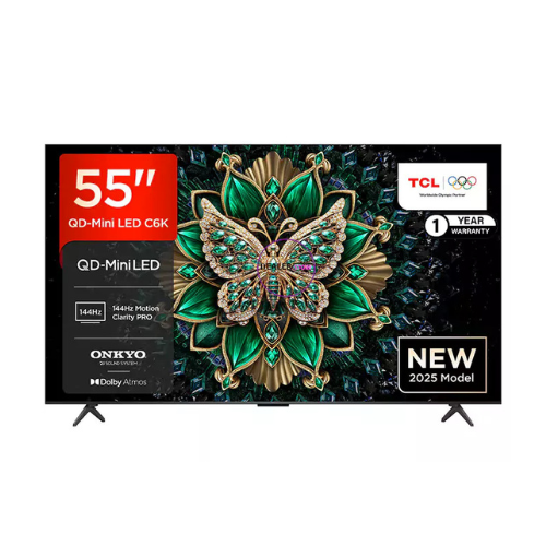 TCL 55 Inch C6K 144Hz Premium QD-MiniLED 4K Google TV – 55C6K
