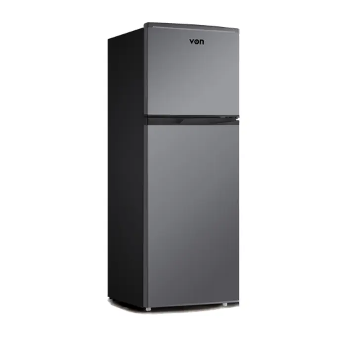 VON VRT-138DRHX Double Door Fridge, Top Mount Freezer- 138L